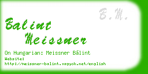 balint meissner business card